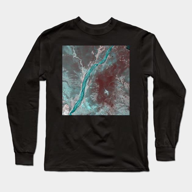 Congo River Long Sleeve T-Shirt by artesonraju